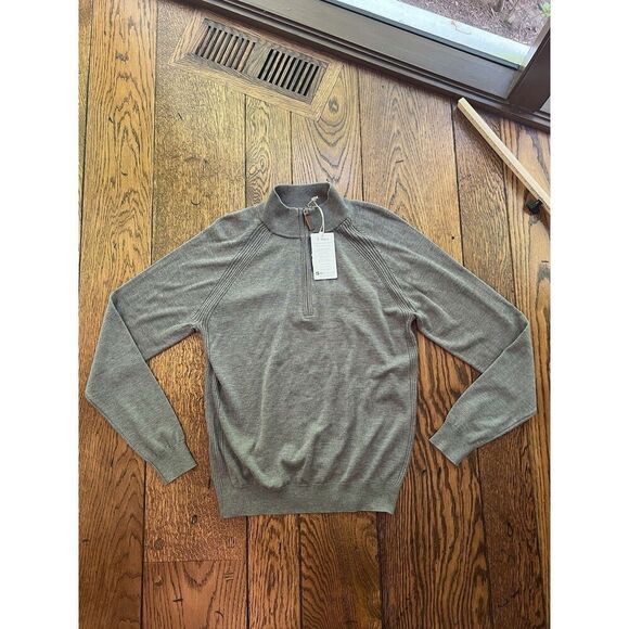 FootJoy Mens Drop Needle Lined Golf Sweater Heather Charcoal 29072 Size Small - Picture 1 of 6